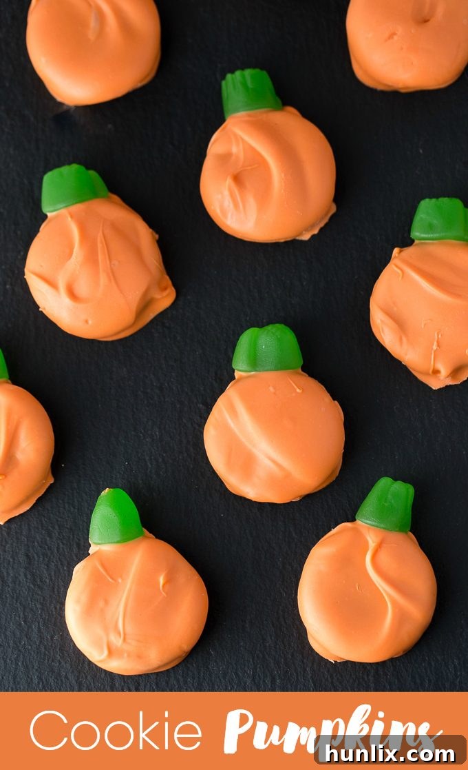 Pumpkin Patch Cookies 2 Delicious Oreo Cookie Pumpkins, a perfect kid-friendly Halloween dessert