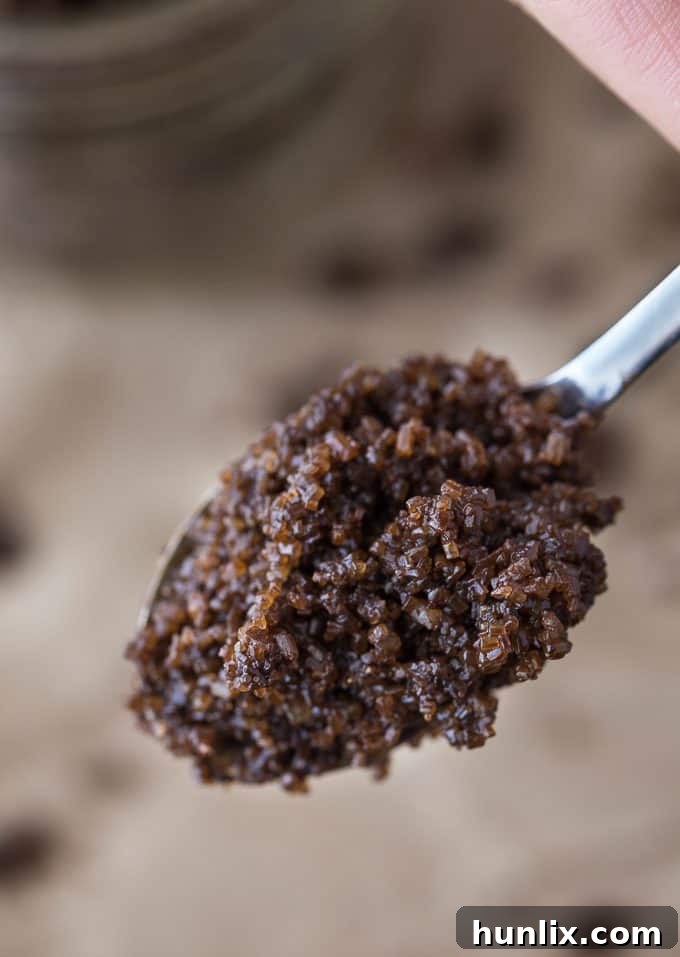 Cocoa Silk Skin Polish 5 Applying Chocolate Sugar Scrub in the shower - Exfoliate your skin and feel the amazing results. This decadent scrub will leave your skin feeling soft and rejuvenated.