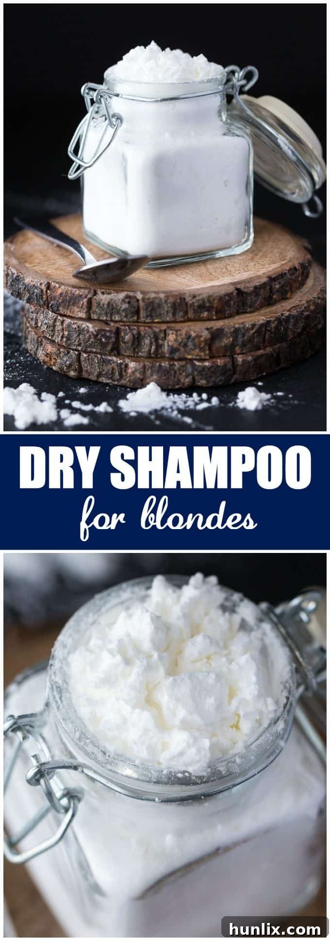 Dry Shampoo for Blondes - This easy DIY absorbs excess oil, adds volume and makes hair easy to style. It also hides dark roots!