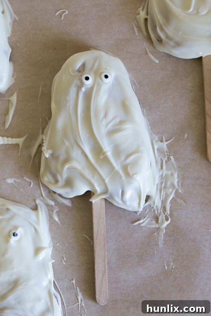 Ghost Cookie Pops 14 Ghost Cookies on a Stick - Spooky treats that are easy to make and fun to eat!