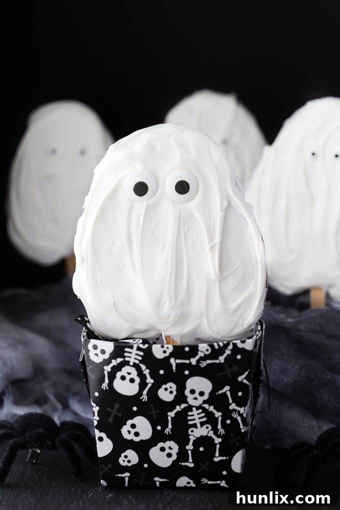 Ghost Cookie Pops 16 Ghost Cookies on a Stick - Spooky treats that are easy to make and fun to eat!
