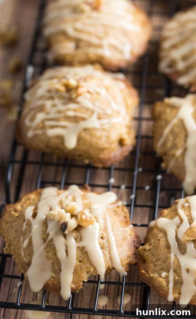 Irresistible Caramel Apple Cookies, perfectly soft, chewy, and topped with a sweet caramel glaze—the ultimate fall dessert.