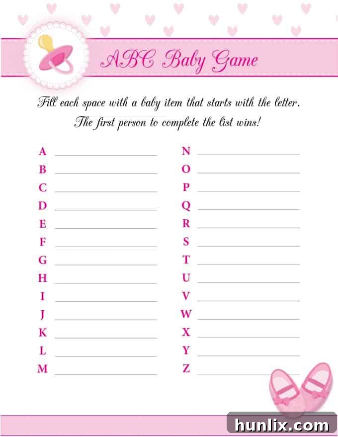 8 Adorable Free Printable Games for a Baby Girl Shower 4 8 Free Printable Baby Shower Games for Girls - Everything you need to enjoy these fun games!
