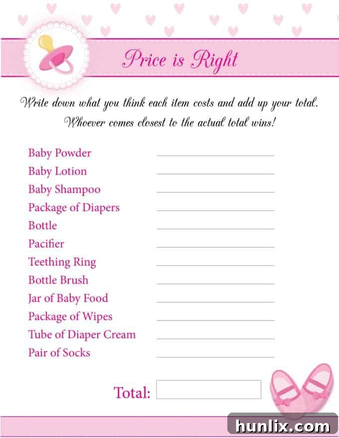 8 Adorable Free Printable Games for a Baby Girl Shower 5 8 Free Printable Baby Shower Games for Girls - Everything you need to enjoy these fun games!