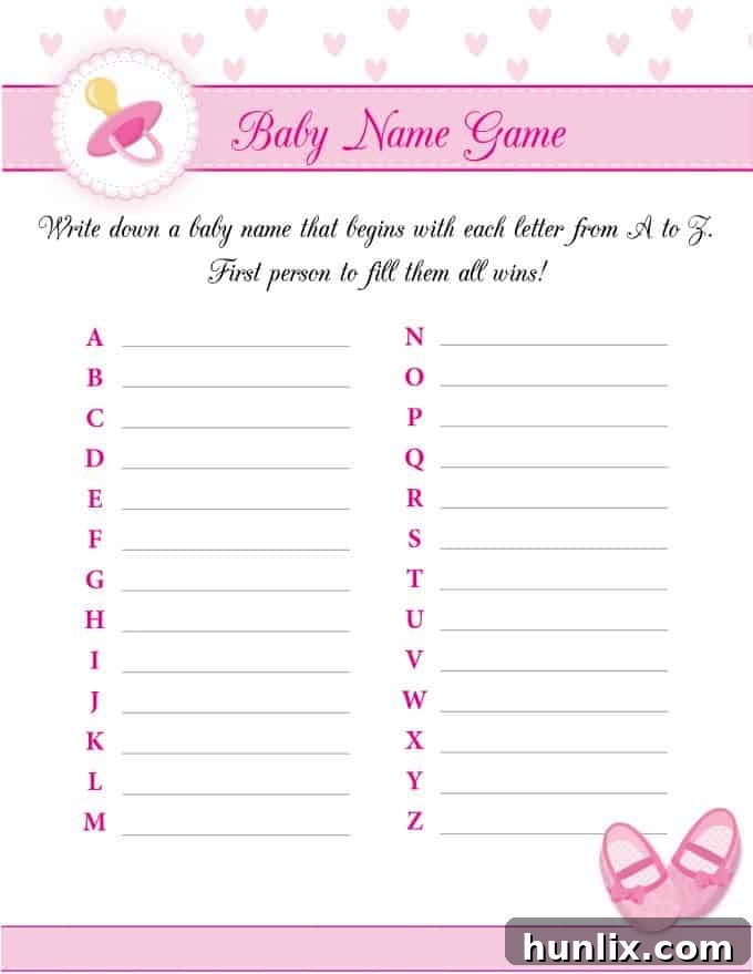 8 Adorable Free Printable Games for a Baby Girl Shower 9 8 Free Printable Baby Shower Games for Girls - Everything you need to enjoy these fun games!
