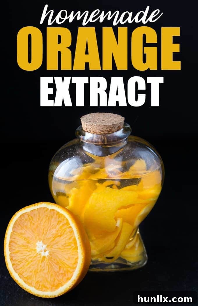 Homemade Orange Extract - Vodka + orange peels is all you'll need for this simple DIY extract!