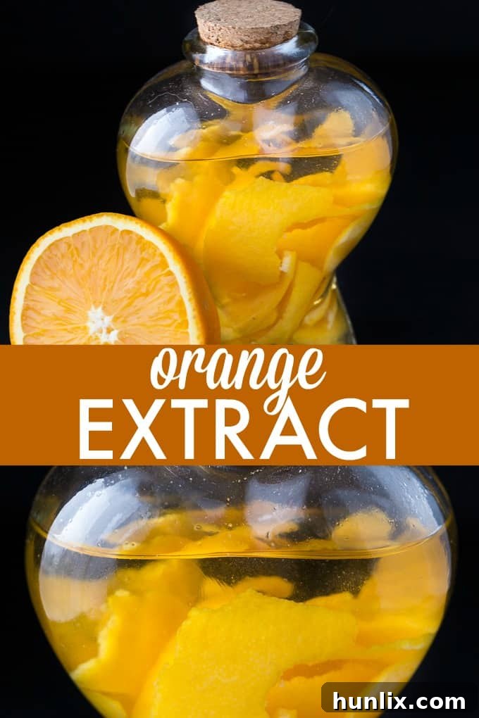 Homemade Orange Extract - Vodka + orange peels is all you'll need for this simple DIY extract!