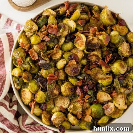 Roasted brussel sprouts in a bowl.