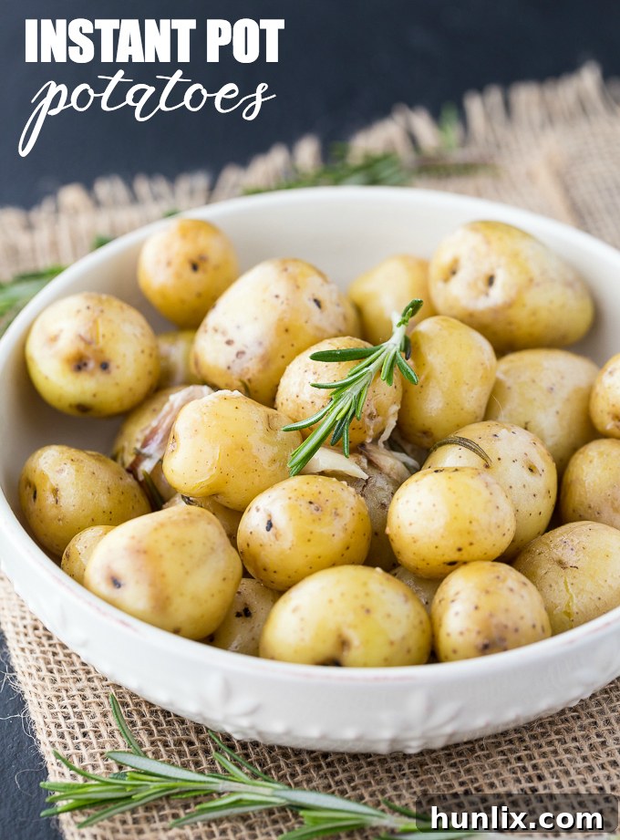 Instant Pot Potatoes - Make the fastest potatoes ever with this pressure cooker recipe! These buttery baby potatoes in the Instant Pot are super tender and ready in just minutes.