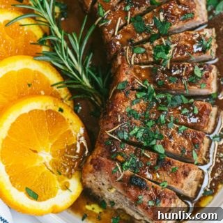 Orange Mustard Pork Tenderloin - Tender and juicy with amazing citrus flavor and on your table in 40 minutes.