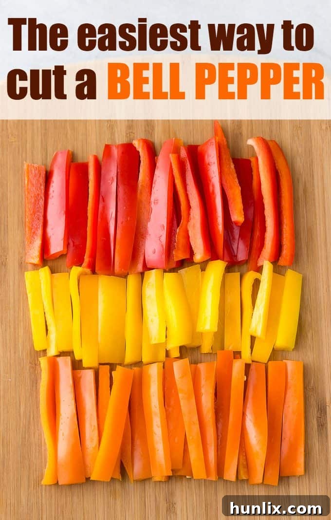 The Easiest Way to Cut a Bell Pepper - Once you learn this chopping hack, you'll never go back!