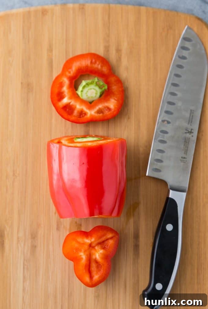 The Easiest Way to Cut a Bell Pepper - Once you learn this chopping hack, you'll never go back!