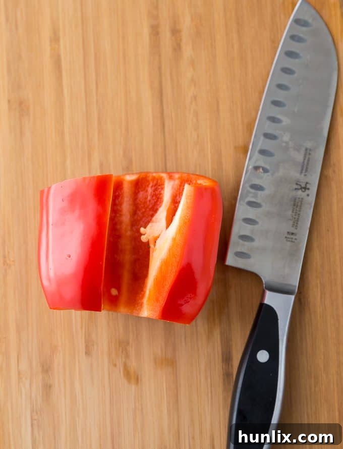 The Easiest Way to Cut a Bell Pepper - Once you learn this chopping hack, you'll never go back!