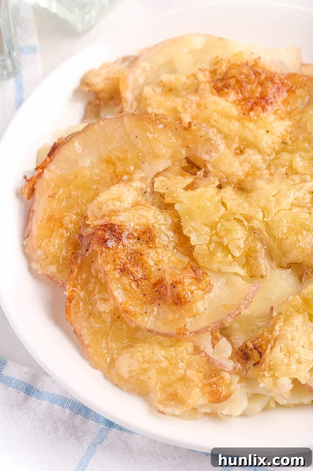 Swiss potatoes served on a plate.