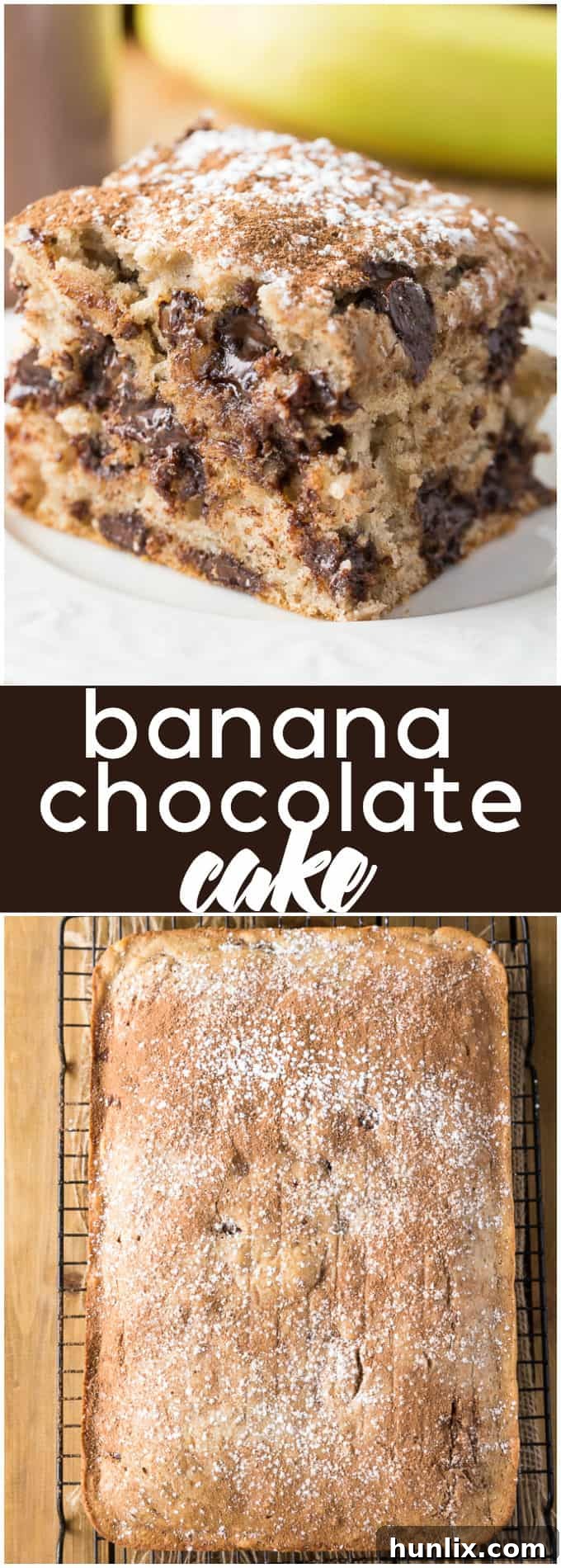 A vibrant collage featuring various delicious Banana Chocolate Cake preparations and servings.