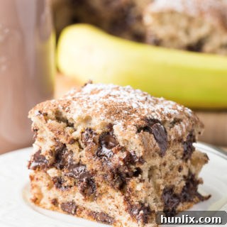 Delicious Banana Chocolate Cake