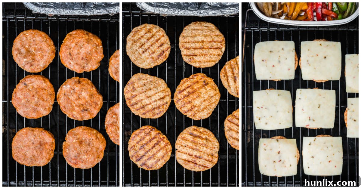 Sizzling Fajita Chicken Burgers 6 Steps to make chicken fajita burgers.