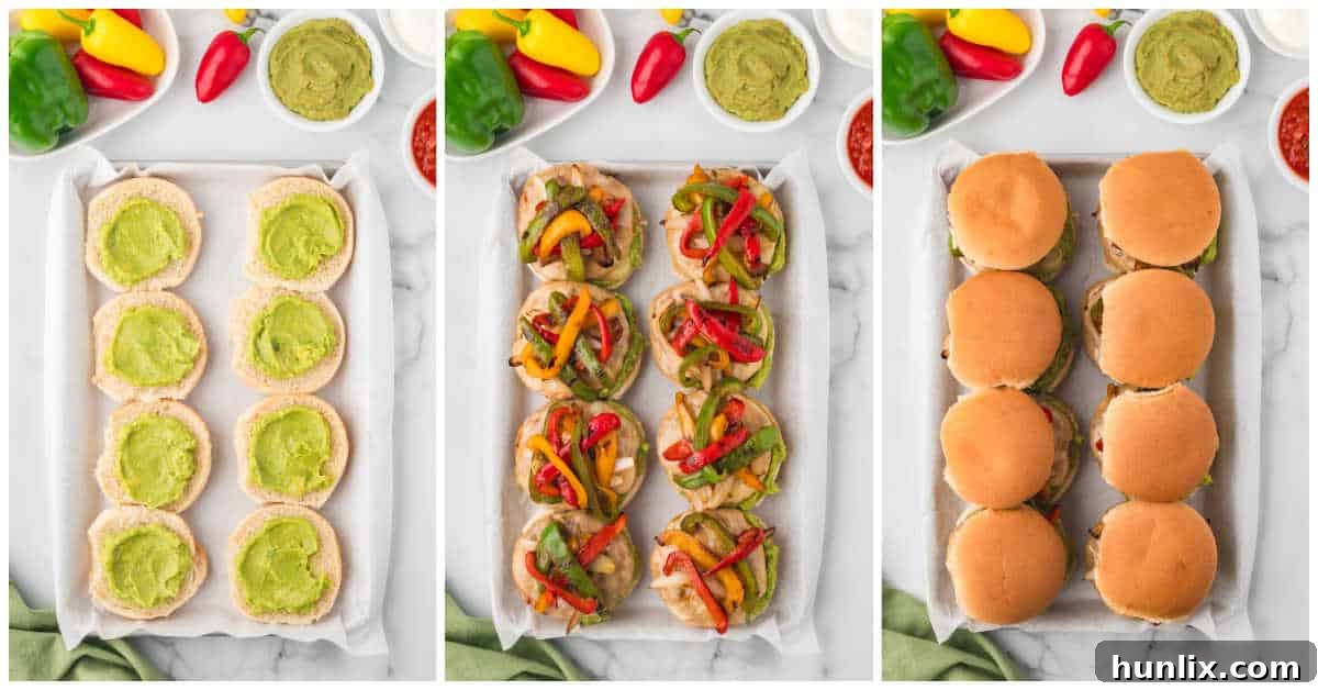 Sizzling Fajita Chicken Burgers 7 Steps to make chicken fajita burgers.