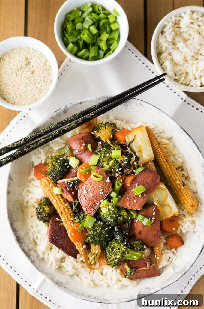 Spicy Stir-Fry - Spicy chicken frankfurters add an extra kick of fiery flavour to a stir-fried vegetable medley.