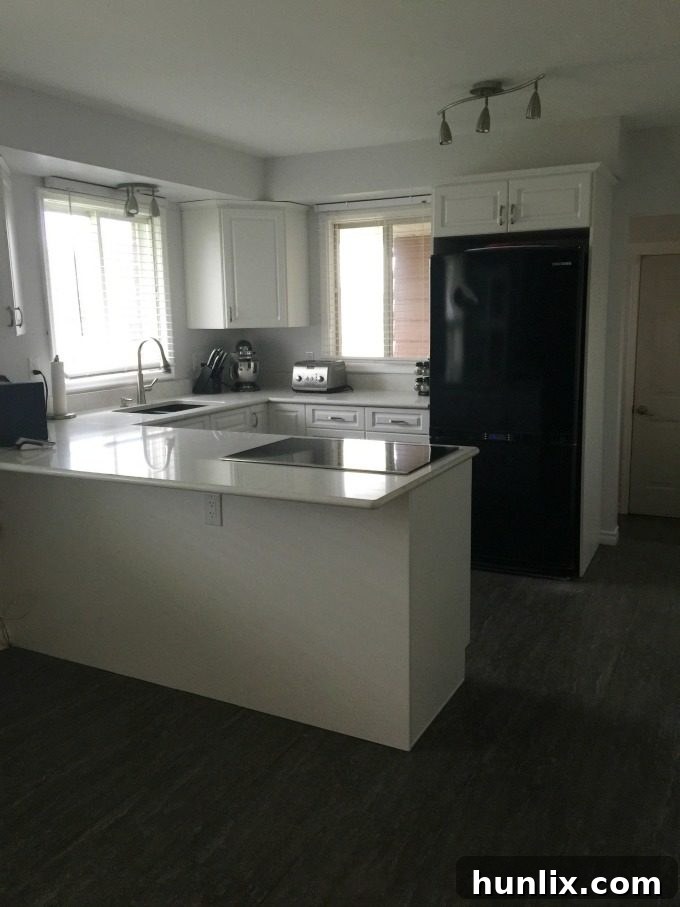 My Kitchen After Renovations - Bright White Cabinets and Modern Appliances