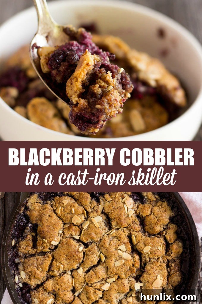 Rustic Skillet Blackberry Cobbler 6 Blackberry Cobbler in a Cast-Iron Skillet - The closest you can get to the Old-Fashioned recipe while staying 100% healthy.