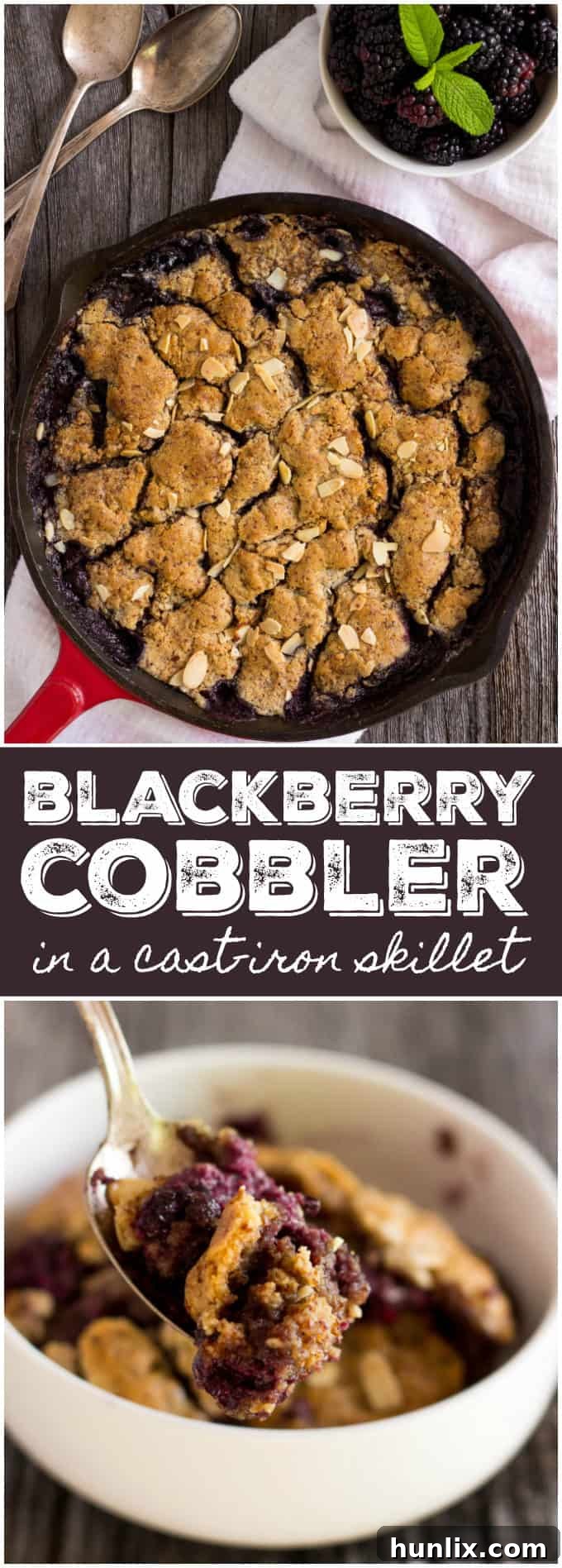 Rustic Skillet Blackberry Cobbler 8 Blackberry Cobbler in a Cast-Iron Skillet - The closest you can get to the Old-Fashioned recipe while staying 100% healthy.