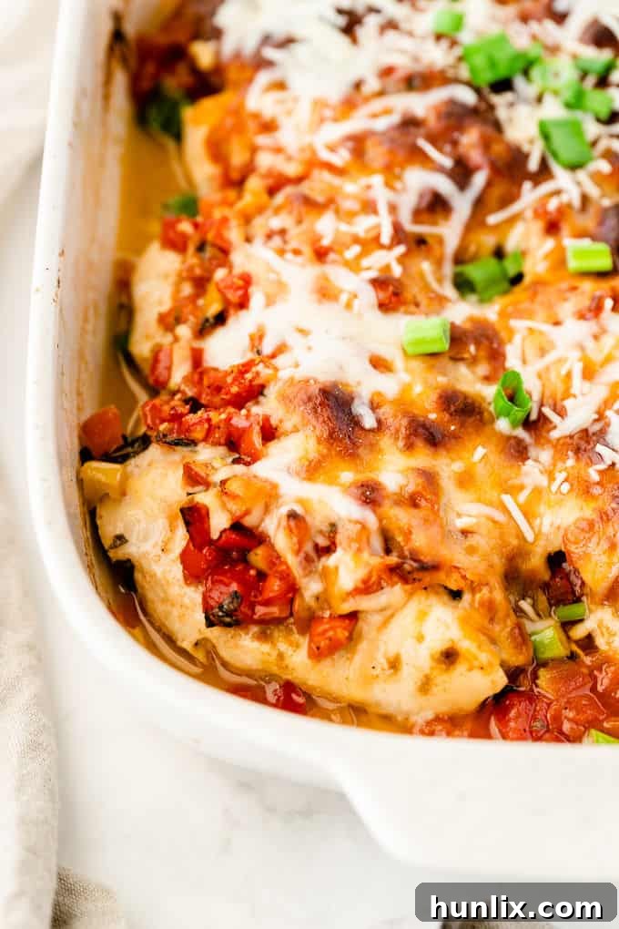 Flavorful Salsa Chicken: An easy, cheesy, and family-friendly Mexican-inspired chicken breast recipe, ready in under an hour for a delicious weeknight dinner.