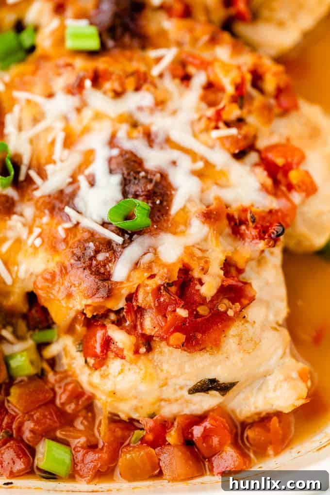 Salsa Chicken - The easiest Mexican chicken recipe! Smother your favorite cut of chicken with tomatoes, peppers and spices for a quick and easy family-friendly dinner.