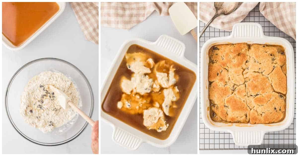 Spoonfuls of batter dropped into the sauce, ready for baking.