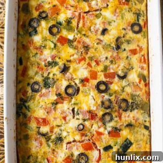 Mediterranean Sunrise Bake 8 Mediterranean Brunch Bake - A flavorful vegetarian egg casserole for holiday breakfast.