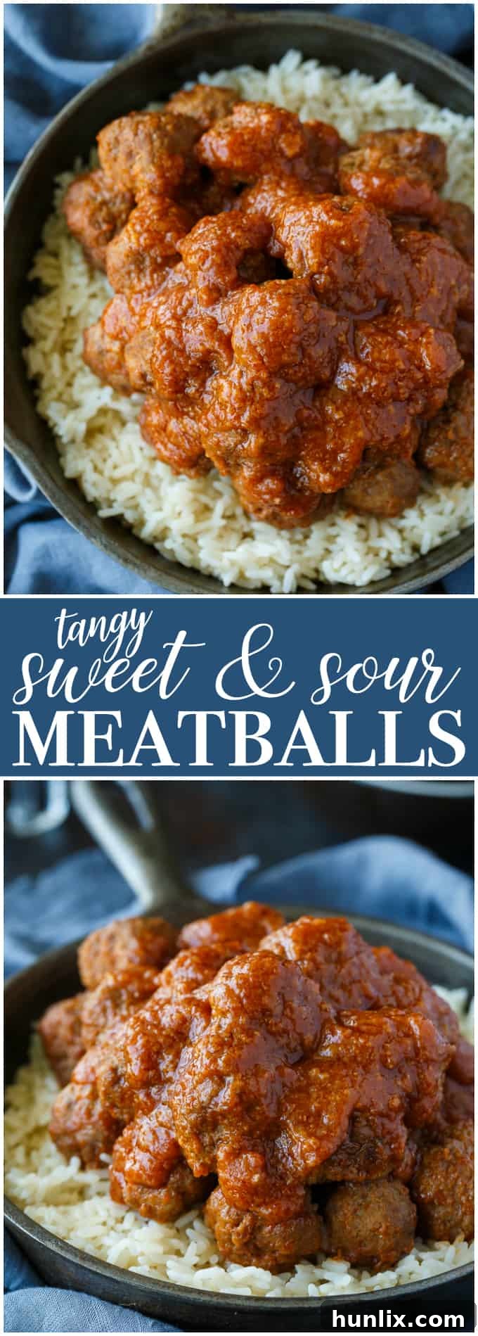 Zesty Sweet and Sour Meatballs 6 Tangy Sweet and Sour Meatballs - A collage of delicious images showing the finished dish.