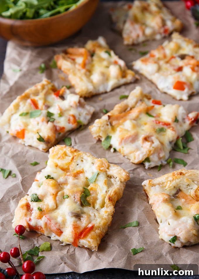 Ocean's Bounty Pizza 11 Close-up of the assembled Festive Seafood Pizza before baking, showing the seafood and cheese toppings.
