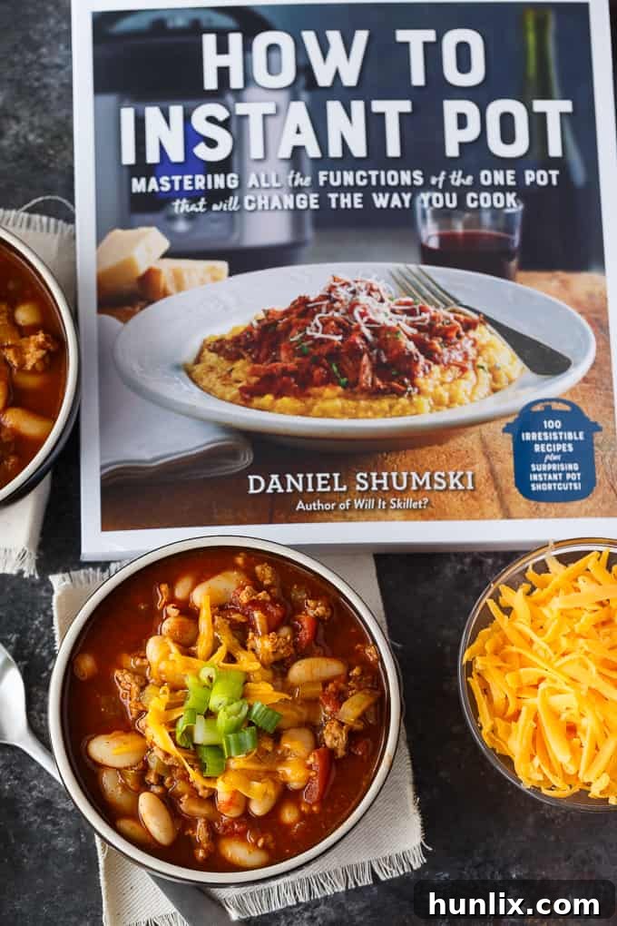 Quick White Bean & Turkey Chili - The fastest chili recipe! Make this simple chili in the Instant Pot with a homemade spice blend and lean turkey for a healthy meal in a flash.