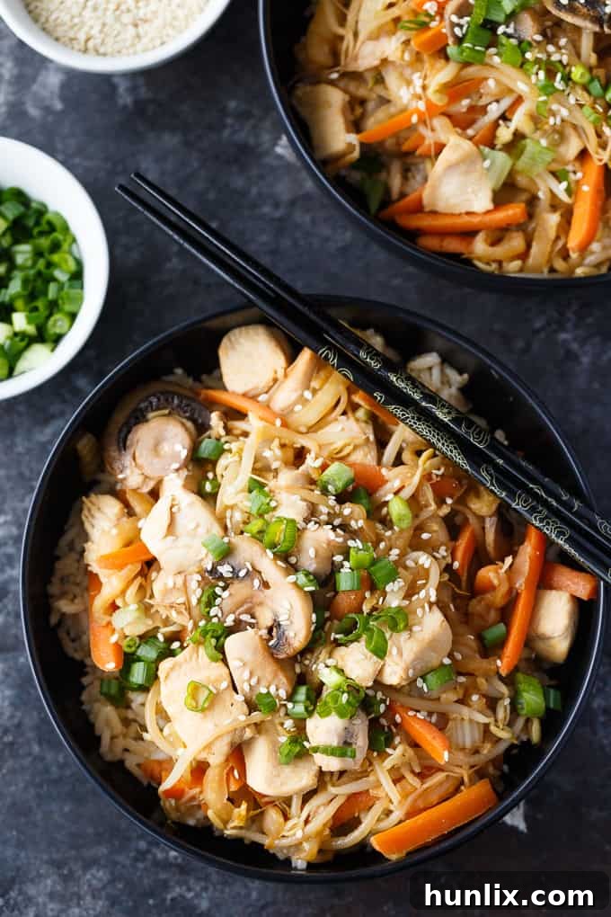 Cabbage & Peanut Butter Chicken Stir-fry - This healthy chicken recipe doesn't taste like it's low fat. It's filled to the brim with sautéed vegetables and mixed in a unique and flavorful stir-fry sauce.