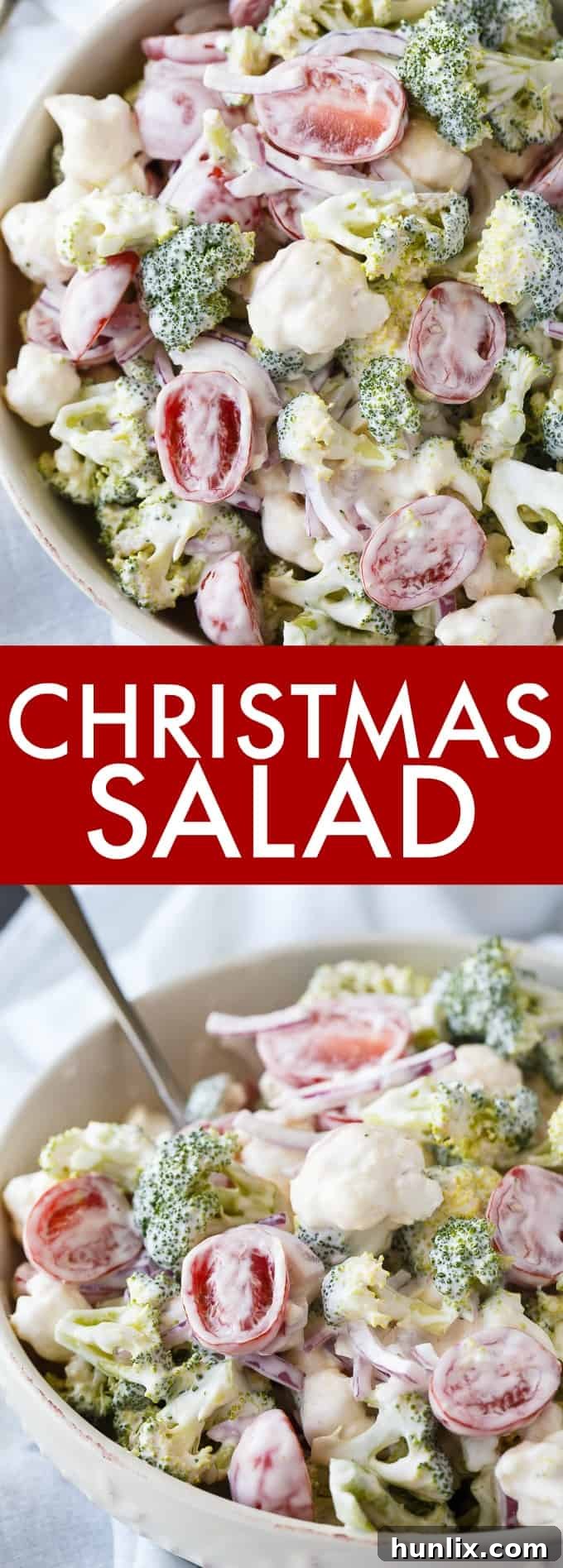 Yuletide Medley Salad 8 Another collage of Christmas Salad images, highlighting its fresh ingredients and presentation.