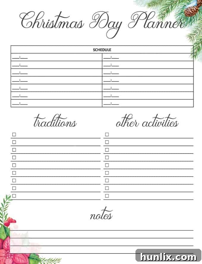 Your Ultimate Free Printable Christmas Planner 3 Organize Your Christmas Day Schedule with this Free Printable Planner