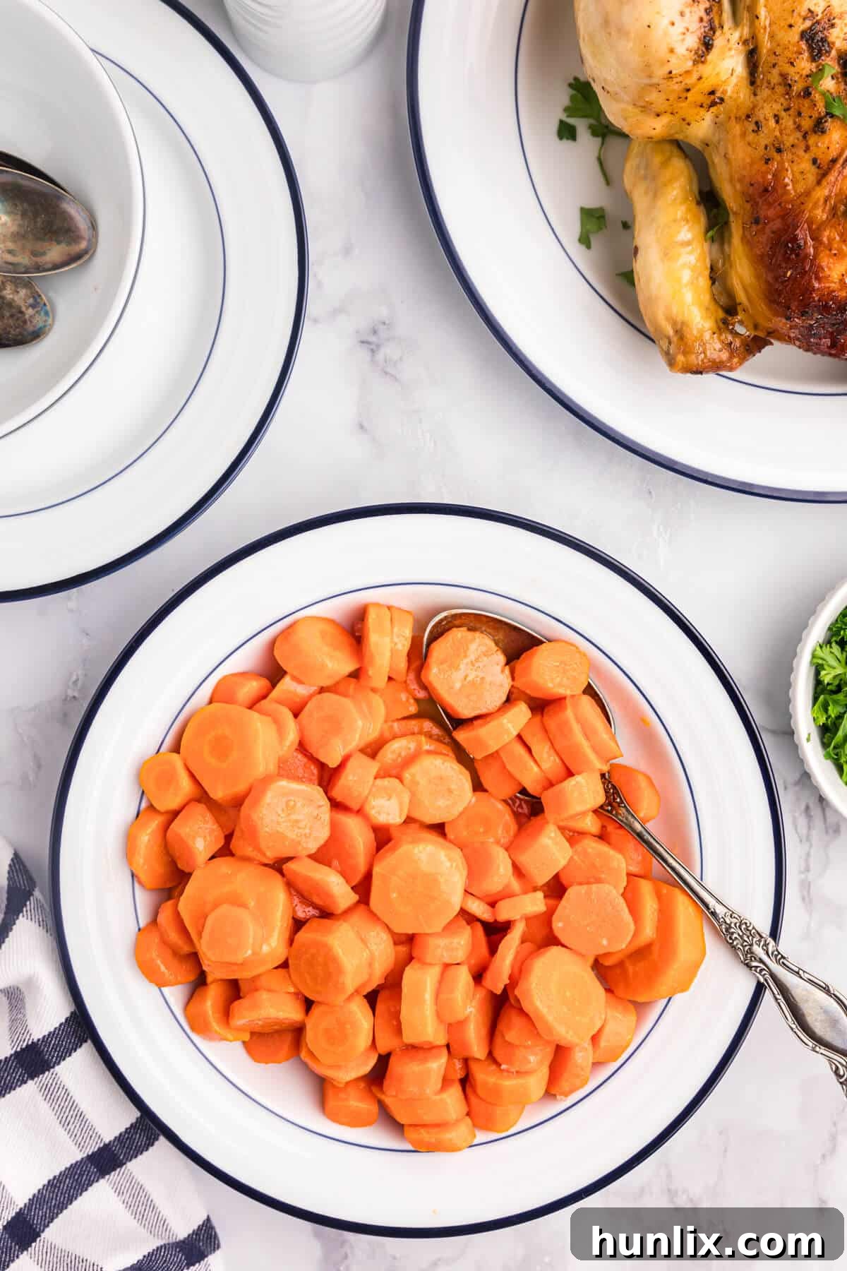 Sweet and sour carrots on a plate.