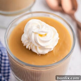 A parfait dish of pudding.