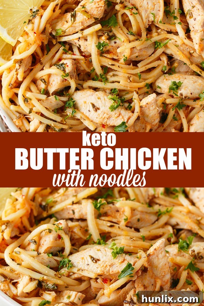 Ultimate Keto Butter Chicken Zoodle Bowl 7 Keto Butter Chicken with Noodles - My favorite low-carb dish made with palmini noodles! This simple