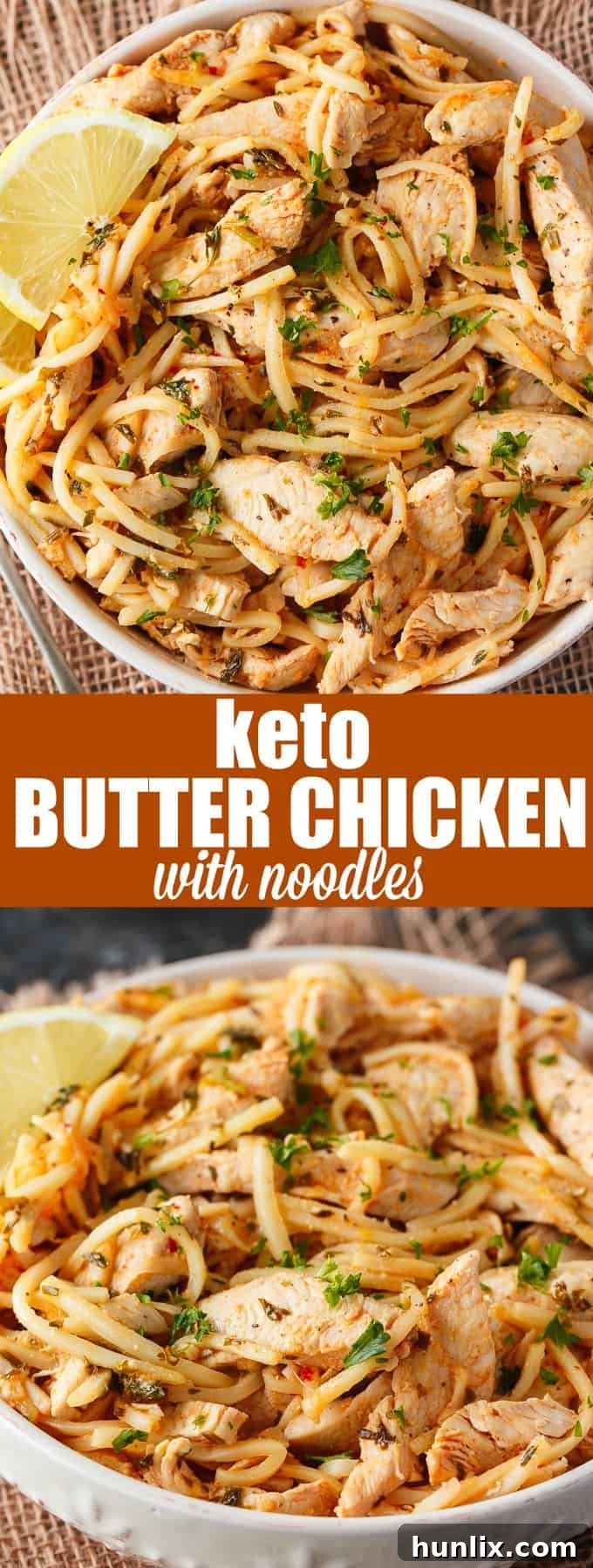 Ultimate Keto Butter Chicken Zoodle Bowl 8 Keto Butter Chicken with Noodles - My favorite low-carb dish made with palmini noodles! This simple