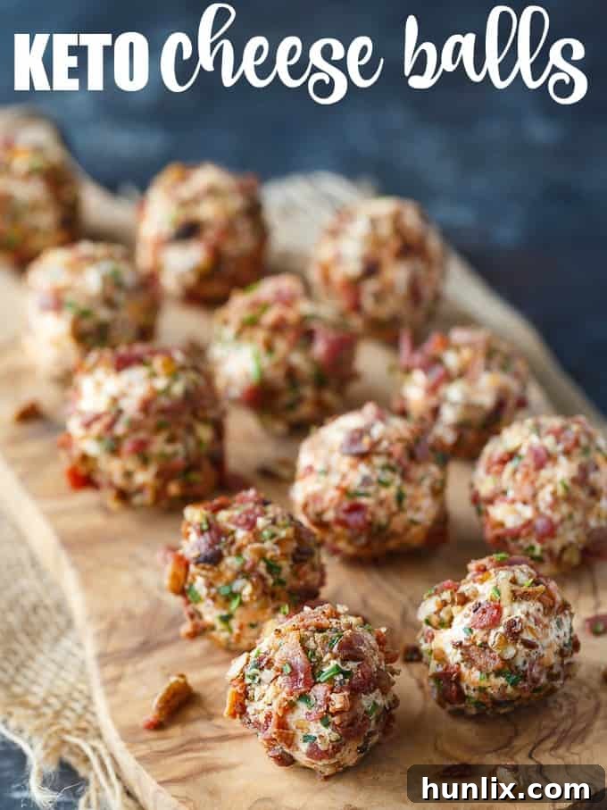 Savory Keto Cheese Bombs 6 Keto Cheese Balls - Bite sized cheese balls make a delicious low carb appetizer! Flavorful cream cheese balls are rolled in a mixture of bacon, chives and pecans.