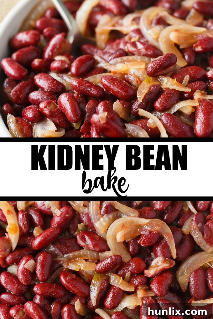 Oven-Baked Kidney Bean Delight 7 A collage of various close-up images of the kidney bean bake, showcasing its textures and vibrant appearance, ideal for social media sharing.