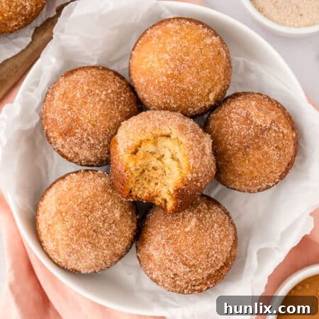 Sweetly Spiced Morning Muffins 10 Sugar and spice muffins on a plate.