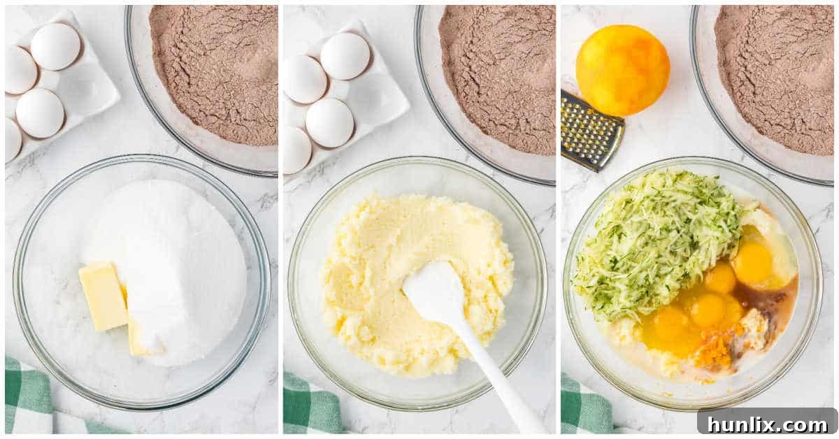 Image showing wet ingredients being mixed for chocolate zucchini bread.
