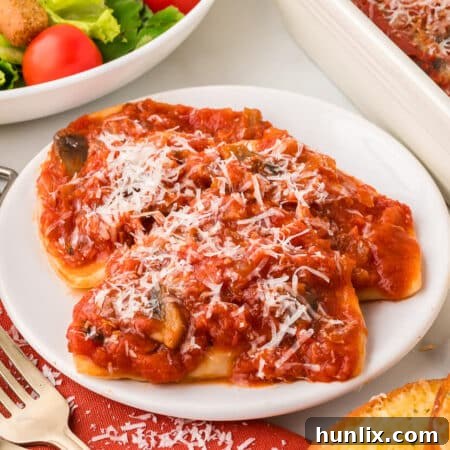 Hearty Homestyle Pierogi Casserole 10 The casserole served on a plate.