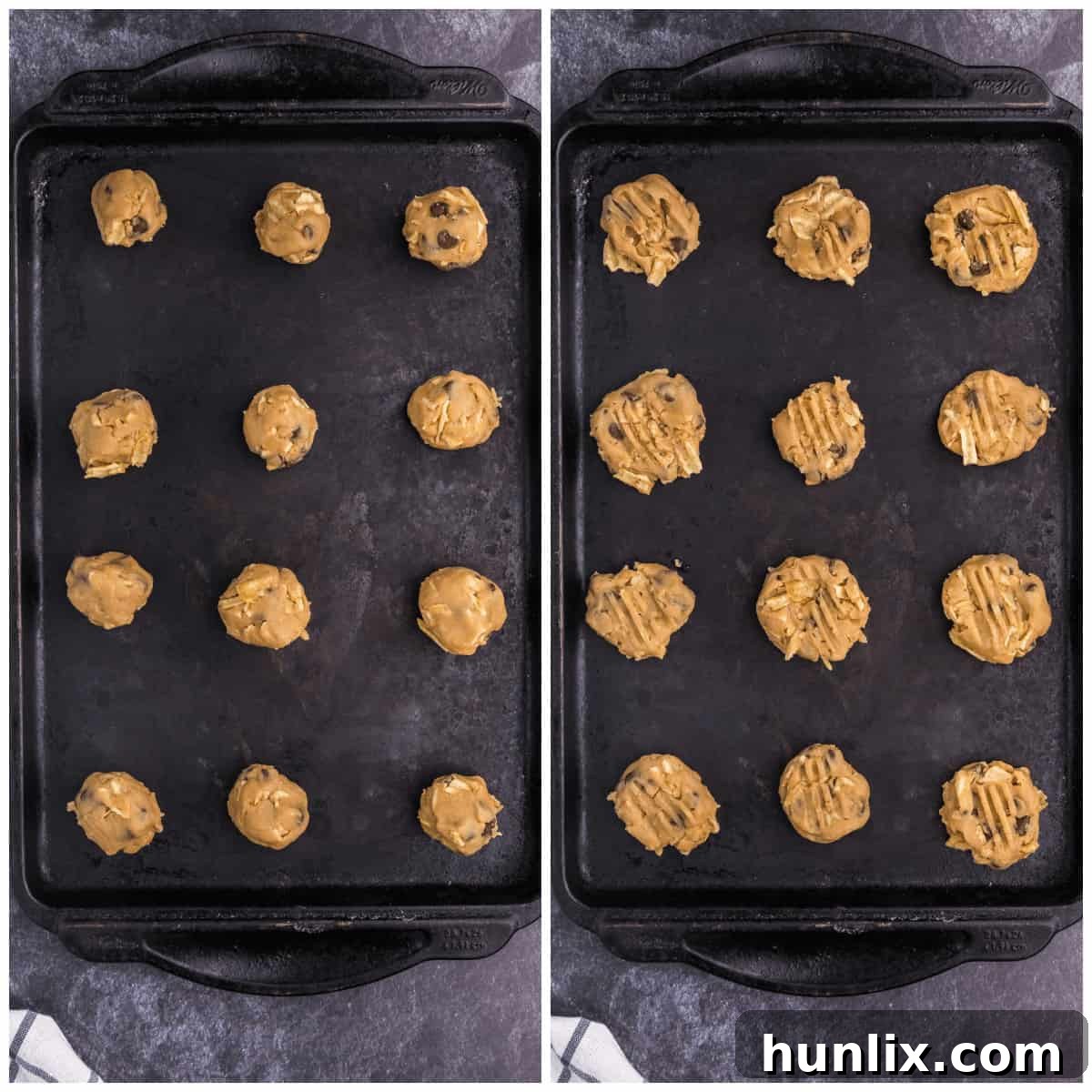 Salty Sweet Crunch Cookies 5 Baked potato chip cookies cooling on a wire rack, showing their golden brown edges and unique texture.