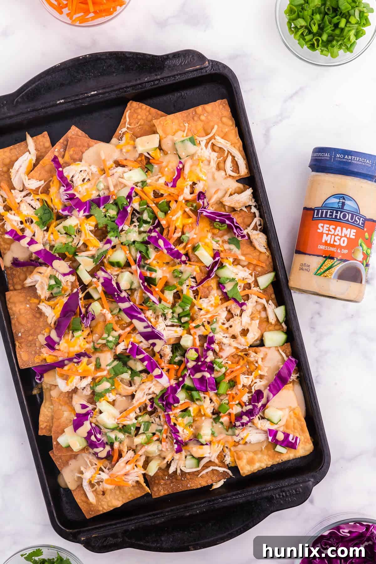 Spicy Asian Chicken Nachos 2 Asian Chicken Nachos