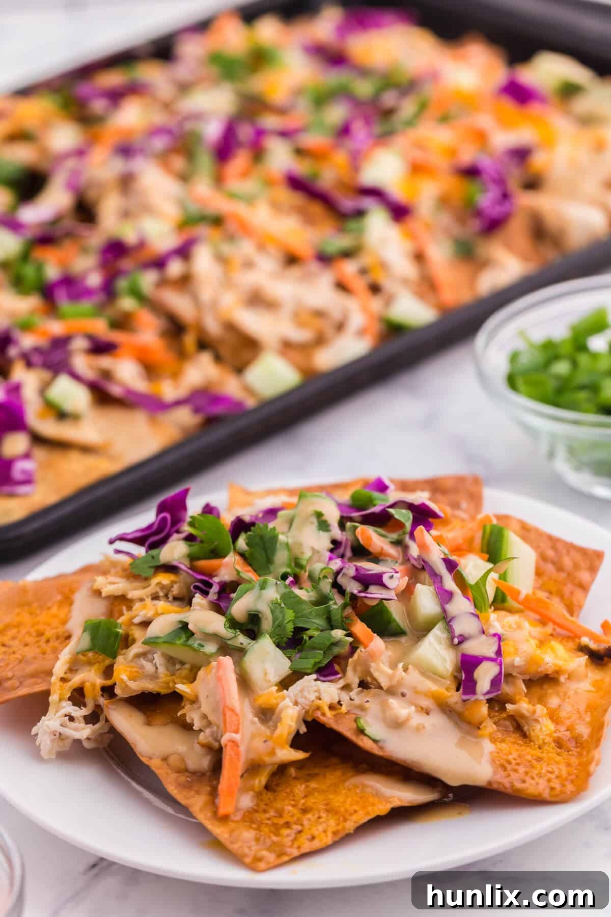 Spicy Asian Chicken Nachos 3 Asian Chicken Nachos