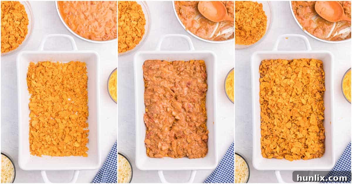 Loaded Doritos Casserole 5 Step by Step process to make Doritos casserole