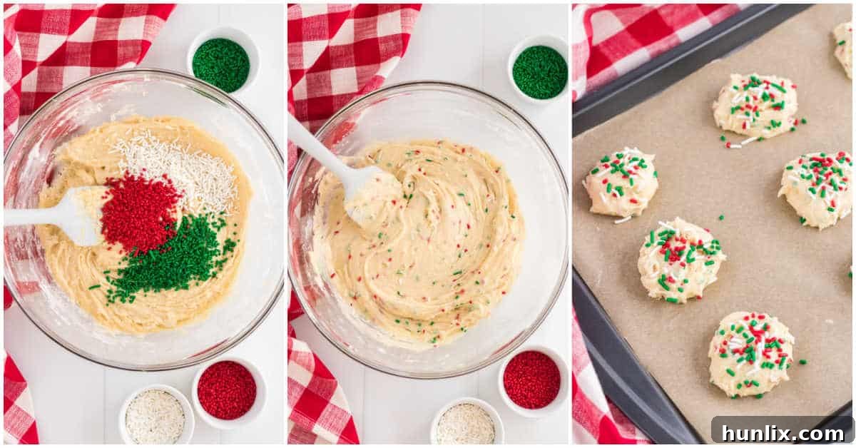 Easy Festive Cake Mix Cookies 4 christmas cake mix cookies prep